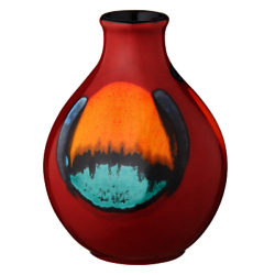 Poole Pottery Volcano Purse Bud Vase, 12.5cm